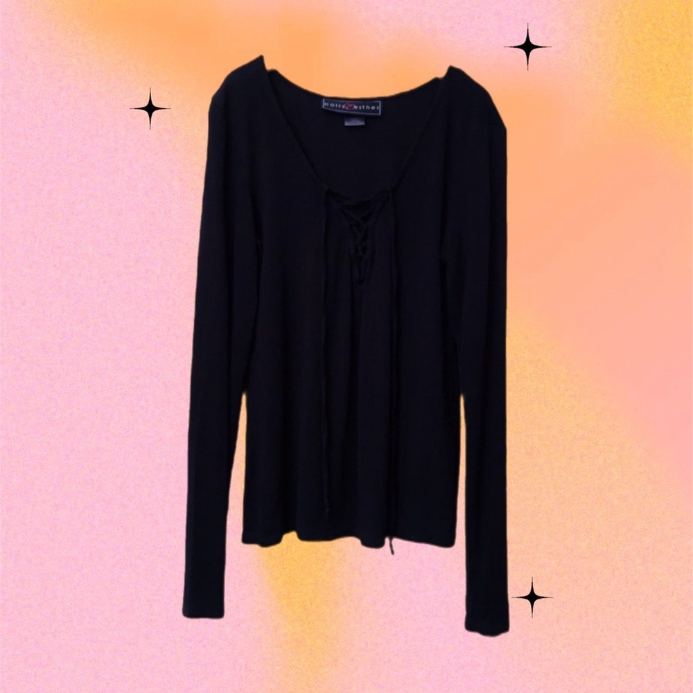 Black Criss Cross Top